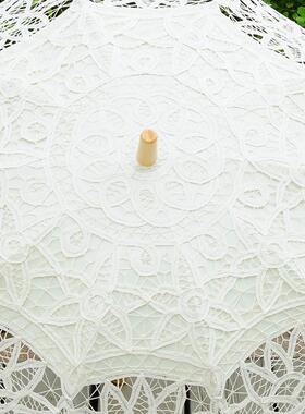 工艺花边蕾丝伞 棉布舞蹈摄影装饰婚礼伞 欧式旅游晴雨公主汉服伞