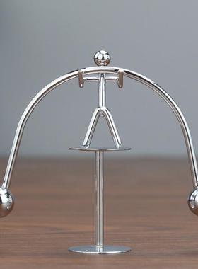 创意趣味球金属小铁人摆件举重平衡减力玩具学生礼品厂定制