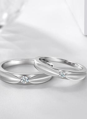 JZ459 新款比翼双飞单钻情侣对戒男女同款情人节戒指赠品首饰定制