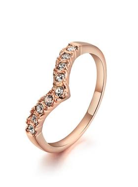 日韩简约经典V形戒指女经典个性森系小清新学生手饰尾戒配饰定制