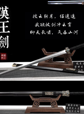 龙泉镇宅宝剑花纹钢长款八