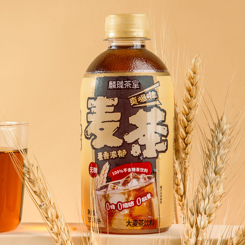 麟瓏茶室大麥爽茶烏龍無糖飲品飲料0脂肪0能量350ml*12瓶整箱_麟瓏茶室旗艦店_咖啡_麥片_沖飲