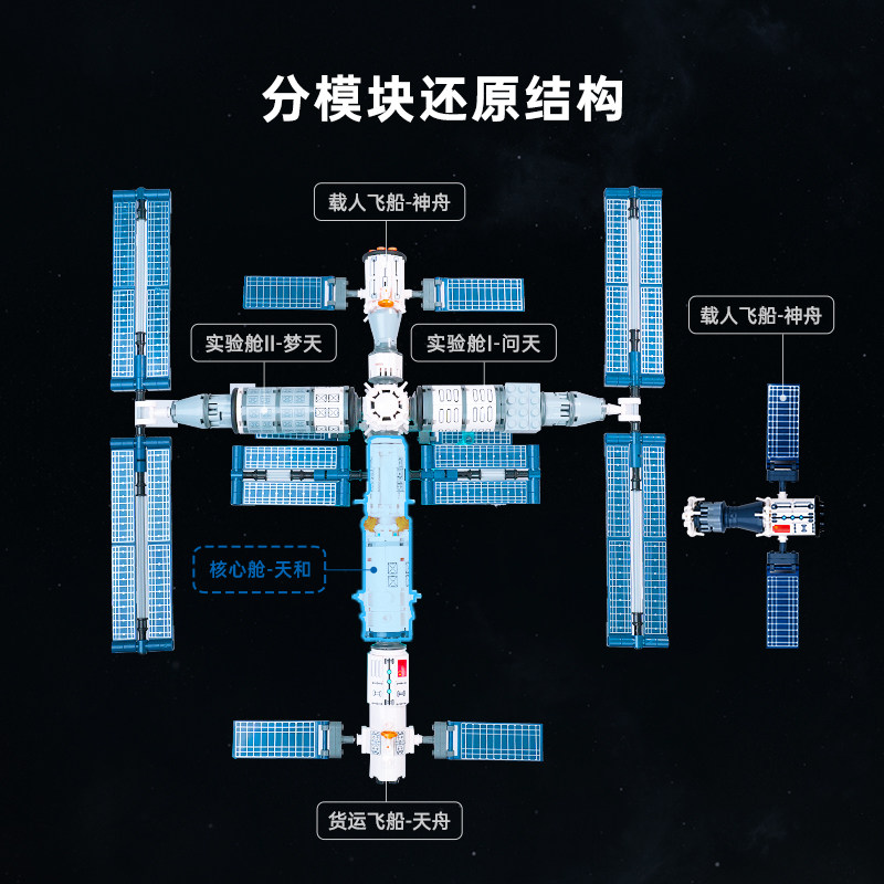 keeppley国玩系列中国太空航天积木 keeppley建构/拼插积木