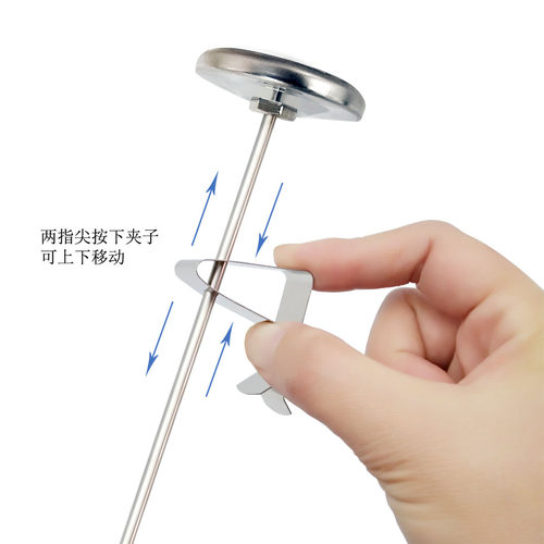 厨房用牛奶咖啡奶茶打奶泡可夹式温度计食品水温烘焙温度计探针式 - 图2