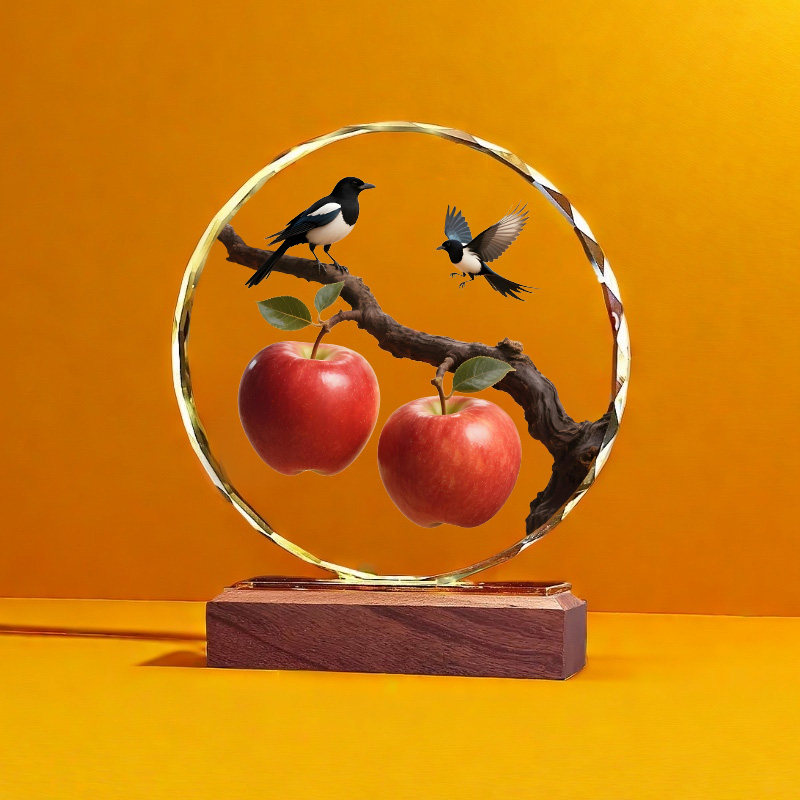 平安喜乐水晶摆件乔迁礼物柿柿如意摆台家居客厅开业送礼桌面装饰,淘宝优惠券,粉丝福利购,淘宝优惠卷