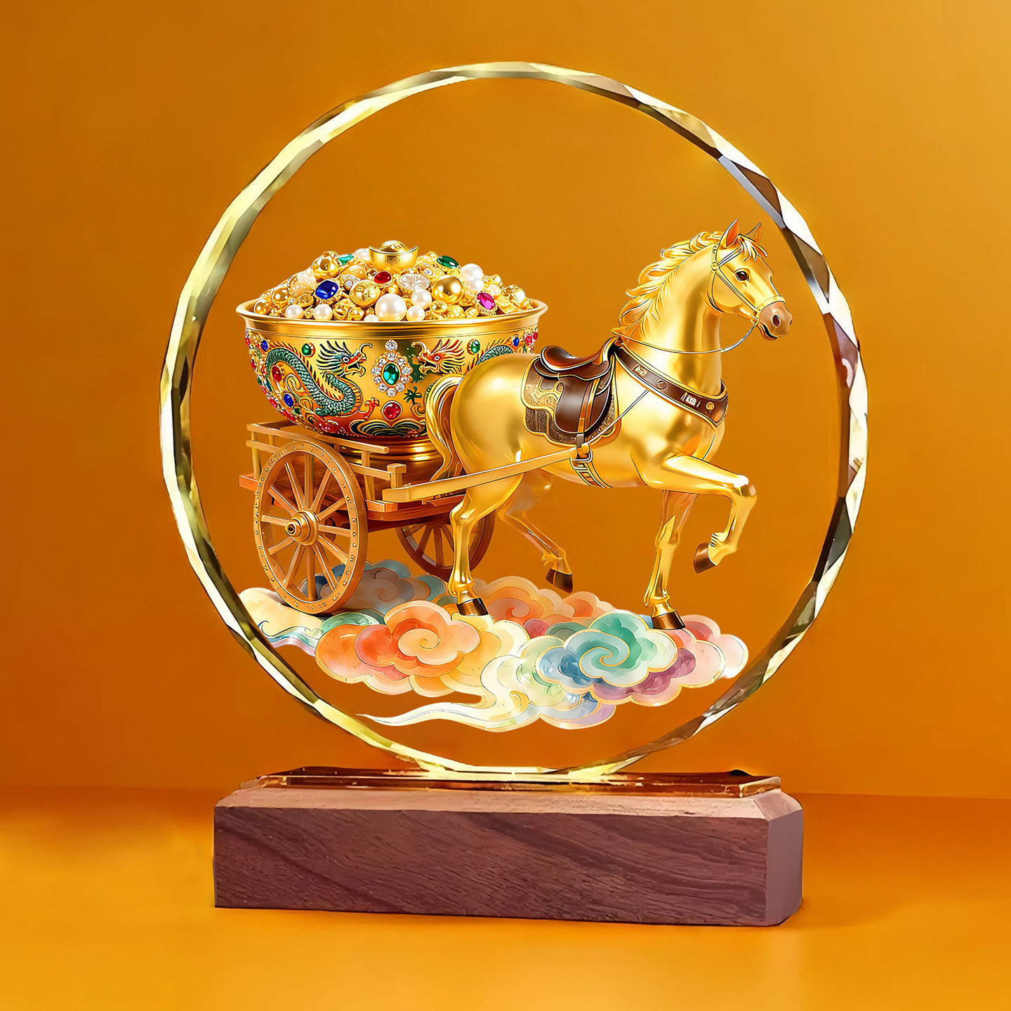 日照金山水晶摆件客厅入户玄关装饰品乔迁新居礼品桌面办公室摆件,淘宝优惠券,粉丝福利购,淘宝优惠卷