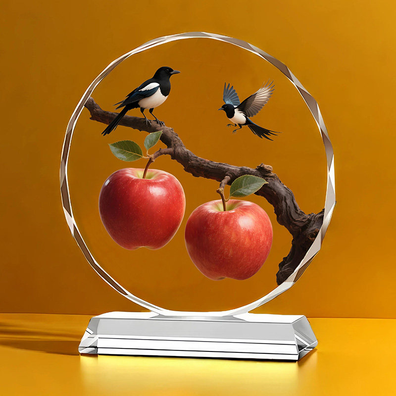 平安喜乐水晶摆件乔迁礼物柿柿如意摆台家居客厅开业送礼桌面装饰,淘宝优惠券,粉丝福利购,淘宝优惠卷