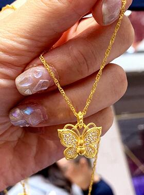 调太幅故宫玲珑花蝶项链