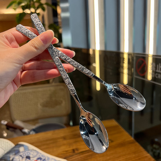 *The boss's personal style is beautiful*304 stainless steel ice spoon, meal spoon, meal spoon, stirring spoon, long handle spoon