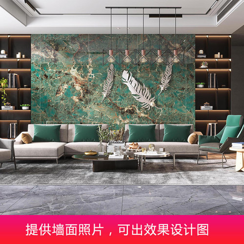佛山奢石岩板背景墙1200x2400瓷砖酒店餐厅客厅大板别墅轻奢地砖 - 图1