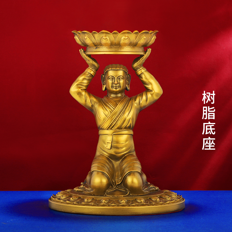 酥油灯铜鎏金手工大昭寺灯碗藏传佛像供灯酥油灯碗水供供具灯架 - 图2