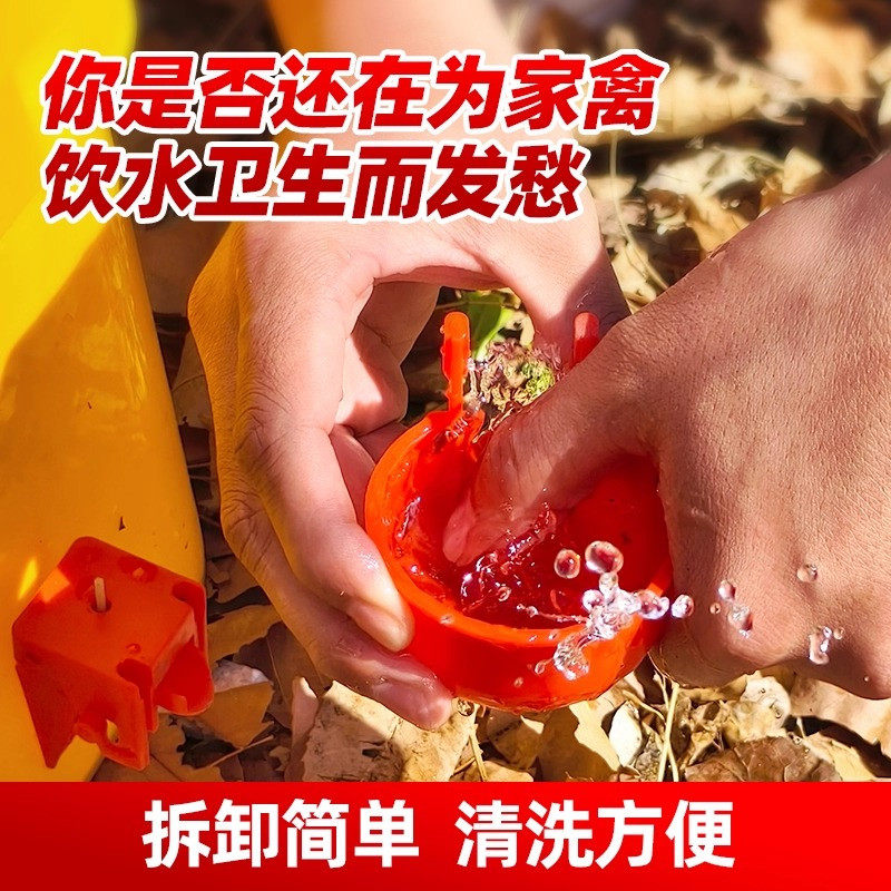 鸡用自动饮水器喂鸡神器养鸡鸭鹅自动喂水器可拆卸小鸡专用喝水碗,淘宝优惠券,粉丝福利购,淘宝优惠卷