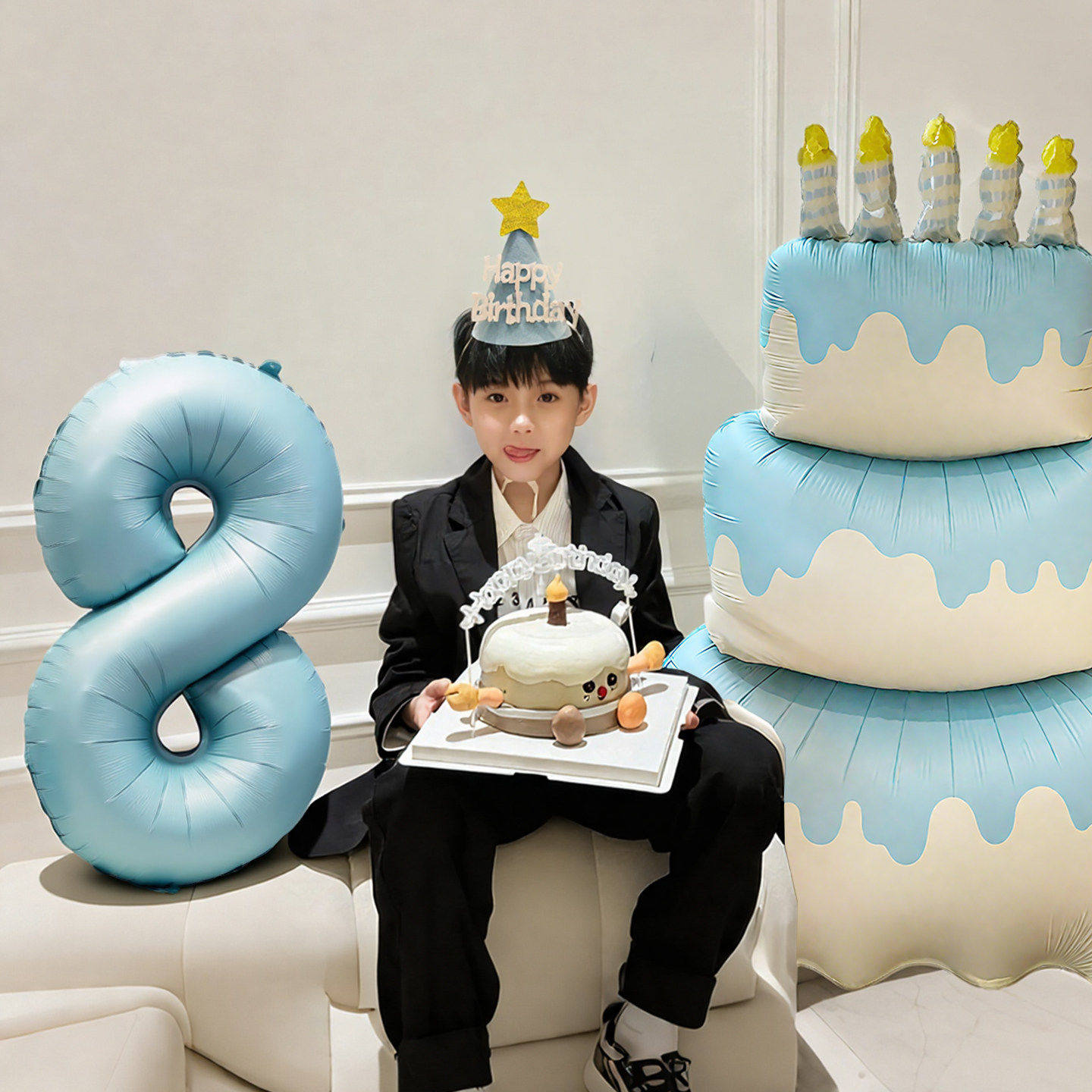 道具场景布置装饰铝膜蛋糕5岁男孩生日数字气球40寸宝宝派对拍照,淘宝优惠券,粉丝福利购,淘宝优惠卷