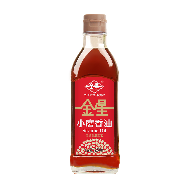 金星小磨香油250ml*2瓶 纯正芝麻油火锅蘸料油碟凉拌炒菜调料家用 - 图2