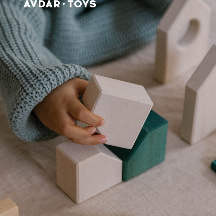 AVDAR 小建筑师系列博物馆积木进口椴木制大颗粒拼装玩具早教益智,淘宝优惠券,粉丝福利购,淘宝优惠卷