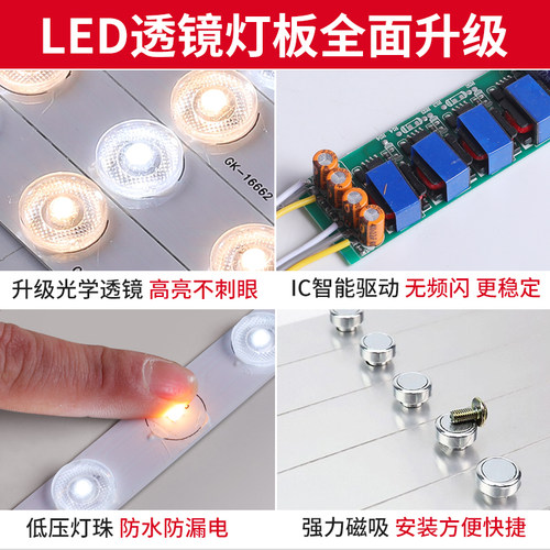 led灯条节能长条灯带吸顶灯照明灯芯改造灯板替换卧室灯盘贴片管 - 图1