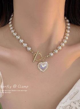 法式轻奢仿珍珠项链女2025新款爆