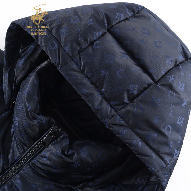 【可拆卸领帽】比华利保罗秋冬新款男士羽绒服保暖鸭绒面包服