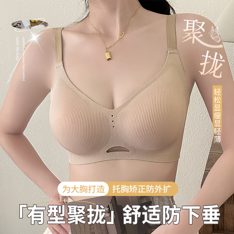 提拉内衣女小胸聚拢显大收副乳防下垂软支撑调整型女士性感文胸罩