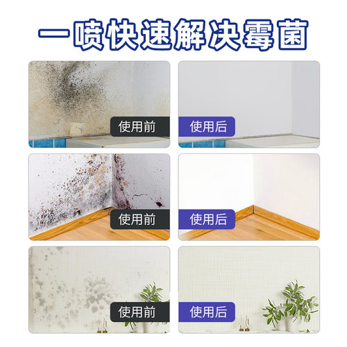 鲸树除霉剂墙面墙体去霉斑除墙壁霉菌发霉防霉家用清洁剂两瓶装 - 图2