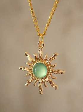 简约ins气质小众设计感太阳项链