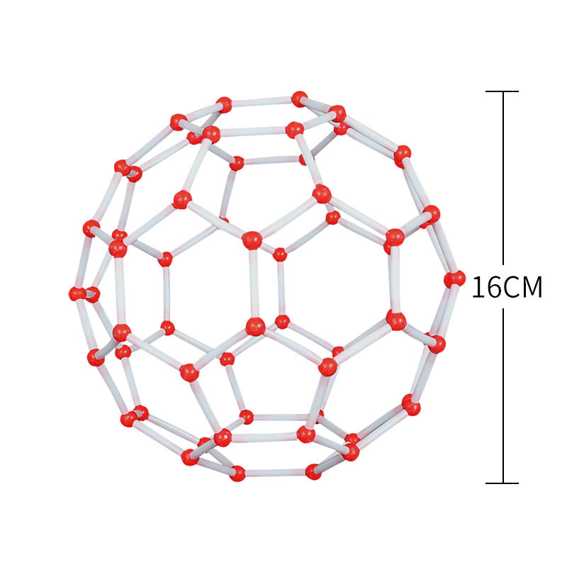 碳60晶体分子结构模型 C60足球烯分子化学教学仪器 J3120富勒烯高中大号原子球棍比例搭建模型实验教具-图1