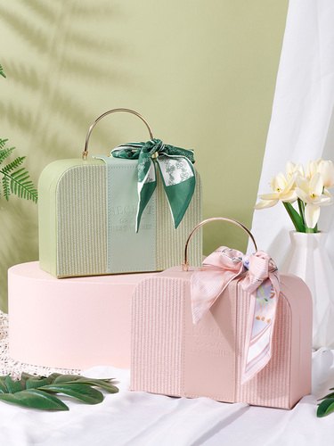 伴手礼盒子皮质手提礼盒空盒创意生日礼品盒高级礼物盒结婚精致