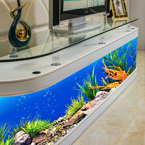 鱼缸客厅电视柜水族箱落地家用中型玻璃生态金鱼缸大型茶几龙鱼缸 - 图2