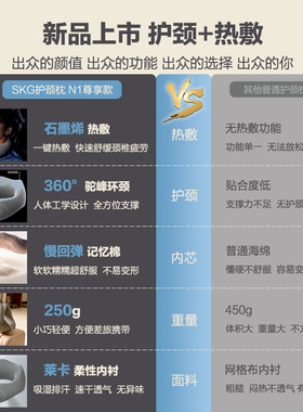 礼物推荐SKG颈部热敷U型枕N1