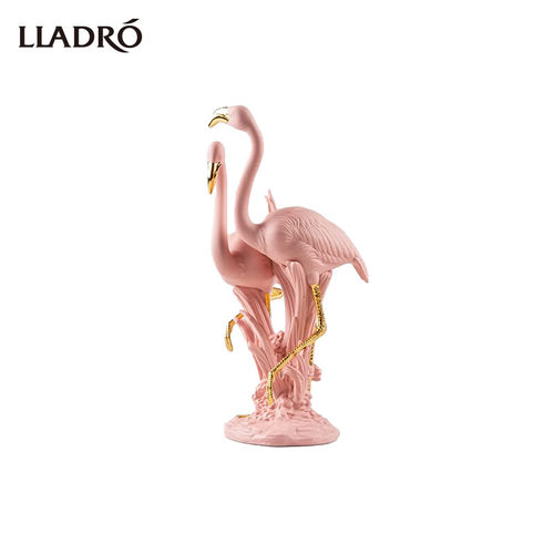 【礼物】LLADRO雅致火烈鸟(粉色)瓷偶家居客厅摆件情人节礼物 - 图1