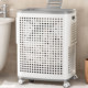 Household dirty laundry basket with large capacity on wheels