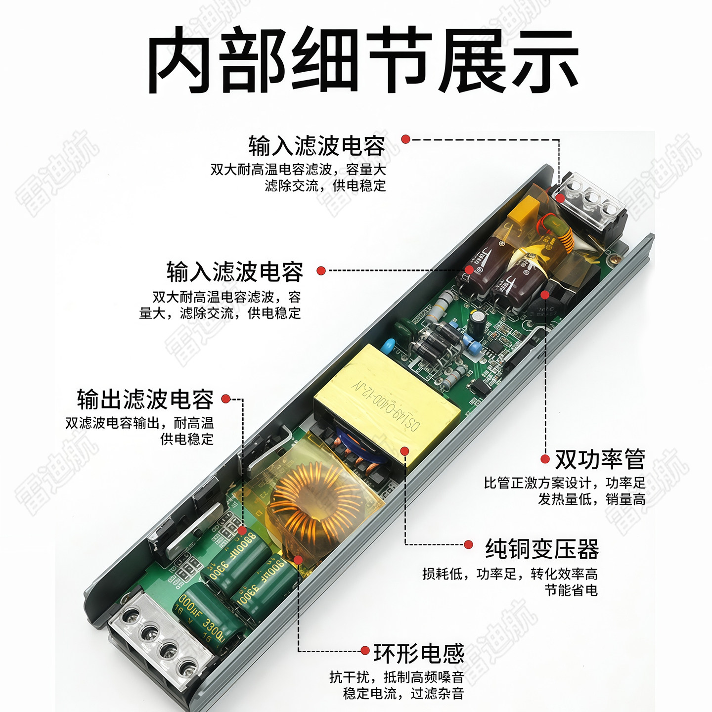 LED低压灯带电源12v 24v超薄防反接灯箱广告长条静音变压器,淘宝优惠券,粉丝福利购,淘宝优惠卷