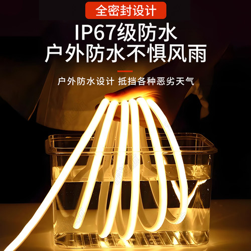 超亮灯带led灯条客厅吊顶三色变光软灯条超亮户外防水线形灯220v - 图2