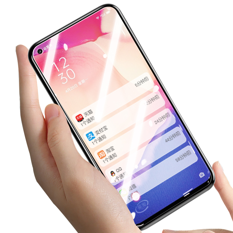 OPPOReno4se钢化膜OPPO Reno4se全屏peam00刚化模peat00手机ren04se抗蓝光peatoo保护贴膜0pp0屏保peamoo玻璃-图3