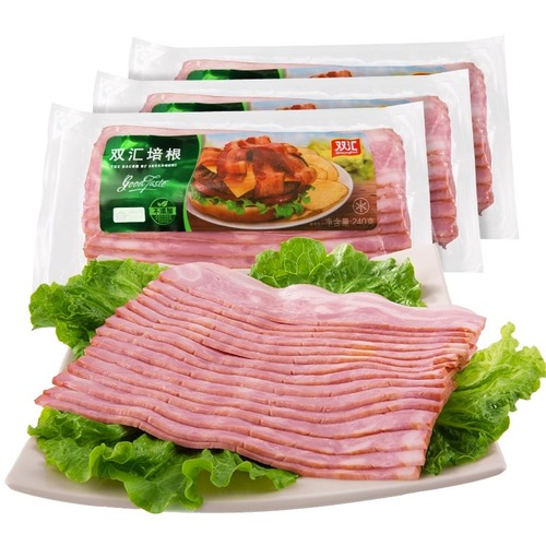 双汇培根肉片240g*1袋早餐火锅烧烤烘焙家用手抓饼三明治披萨意面