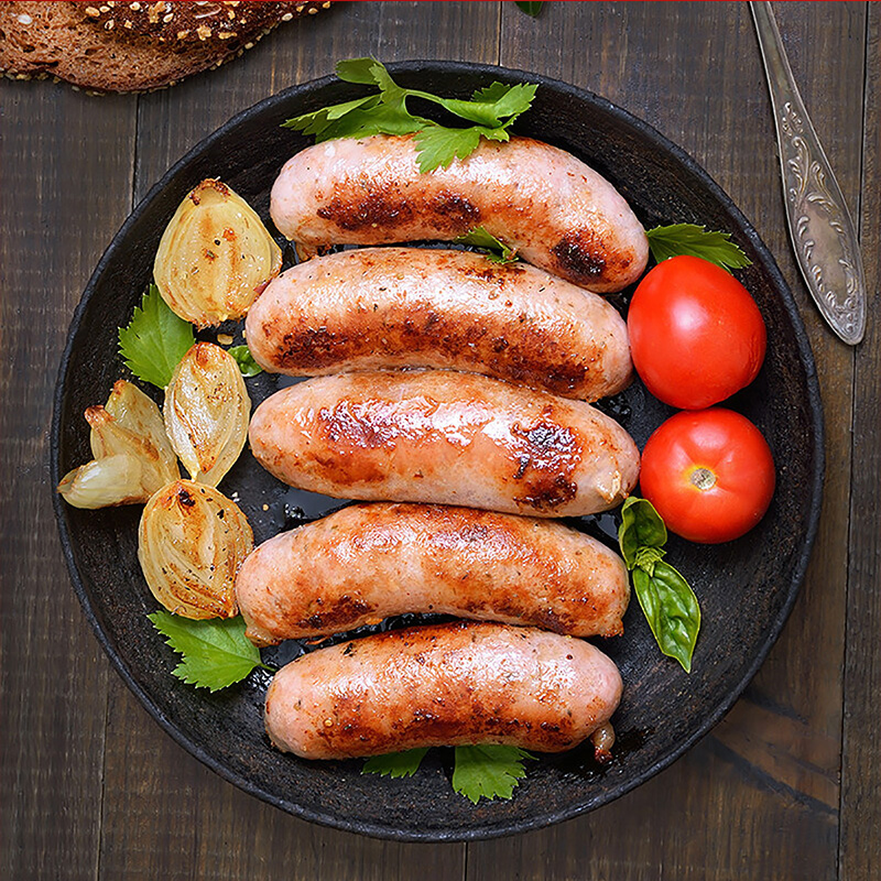 猪肉烤肠火山石纯肉肠台湾热狗肠台式地道肠旗舰店家用商用香肠 - 图0