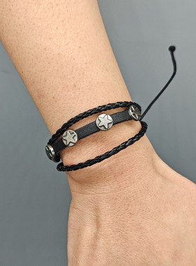 五角星串珠小众手链个性编织学生