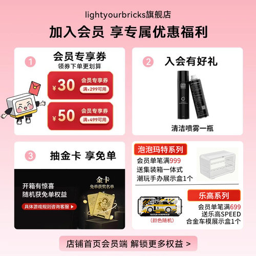 LYB乐一百适用乐高71040迪士尼城堡展示盒43222亚克力防尘罩l灯饰 - 图3