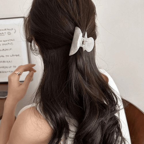 高级感抓夹繁星镶钻鲨鱼夹醋酸发量少半扎发夹子可爱后脑勺发饰女 - 图2