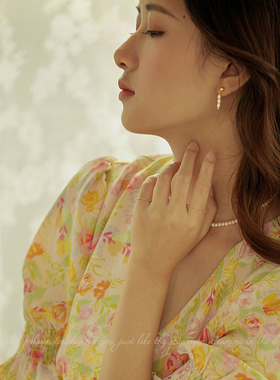 AIR-HORIZON女14K金圆珠链条戒指