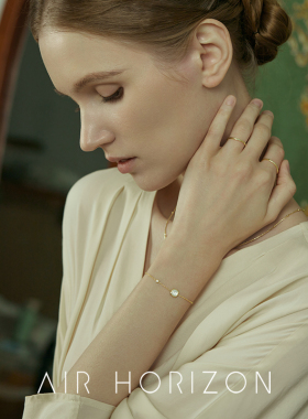 天然白贝母手链女轻奢小众精致