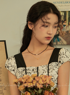 AIR-HORIZON珍珠水晶锁骨女项链