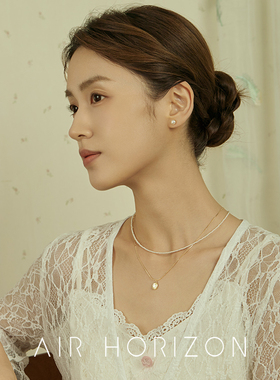 AIR-HORIZON双层叠戴珍珠项链