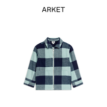 ARKET boy fitted pure cotton long sleeve zipped signet shirt style jacket 2023 Winter new 1119826003