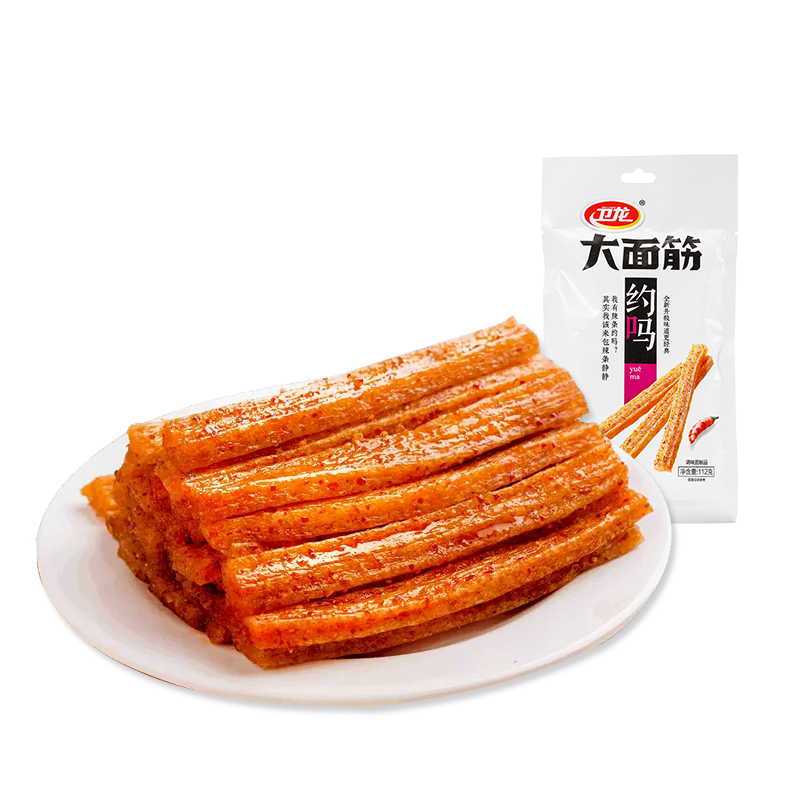 卫龙大112g*5小时候零食休闲面筋 甘益健食品面筋制品