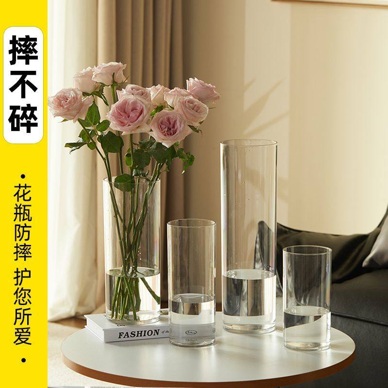 【大瓶口】亚克力透明醒花桶家用花店深水大号养花桶鲜花塑料插花