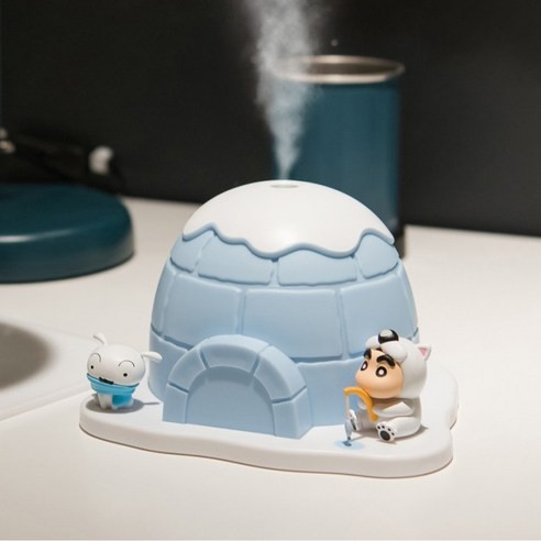 【白兔家】韩国正品代购蜡笔小新奶牛被子浴桶冰雪屋usb加湿器 - 图1