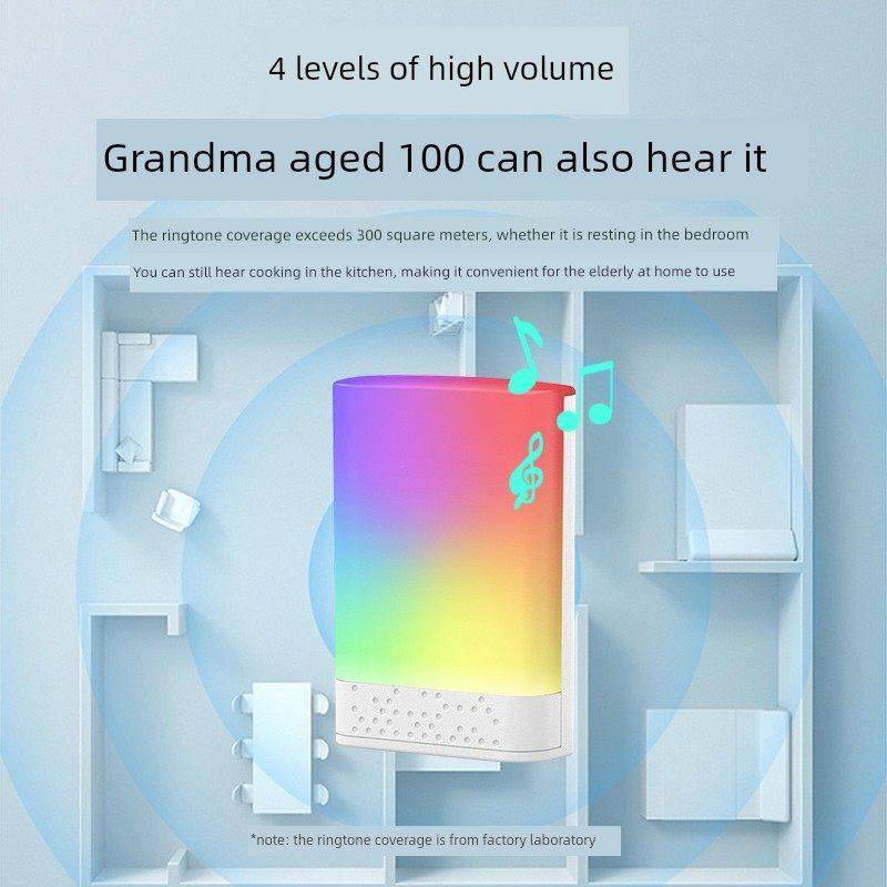 聋哑老人闪光门铃家用无线免插电床头病人呼叫器一键呼救震动玲,淘宝优惠券,粉丝福利购,淘宝优惠卷