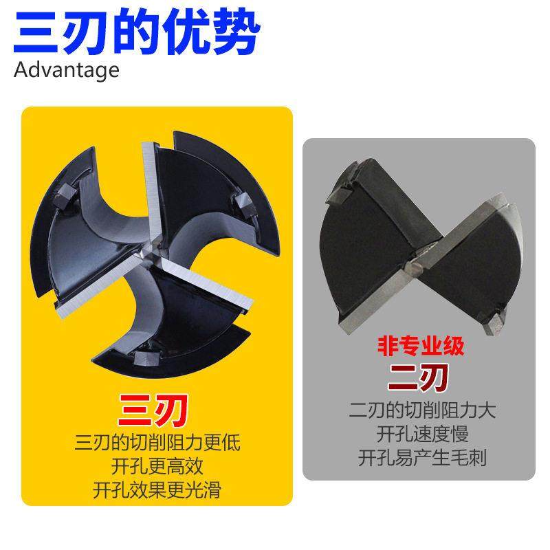 35mm铰炼开孔器带限位三刃合金扩孔钻头木工橱柜门合页打孔工具,淘宝优惠券,粉丝福利购,淘宝优惠卷