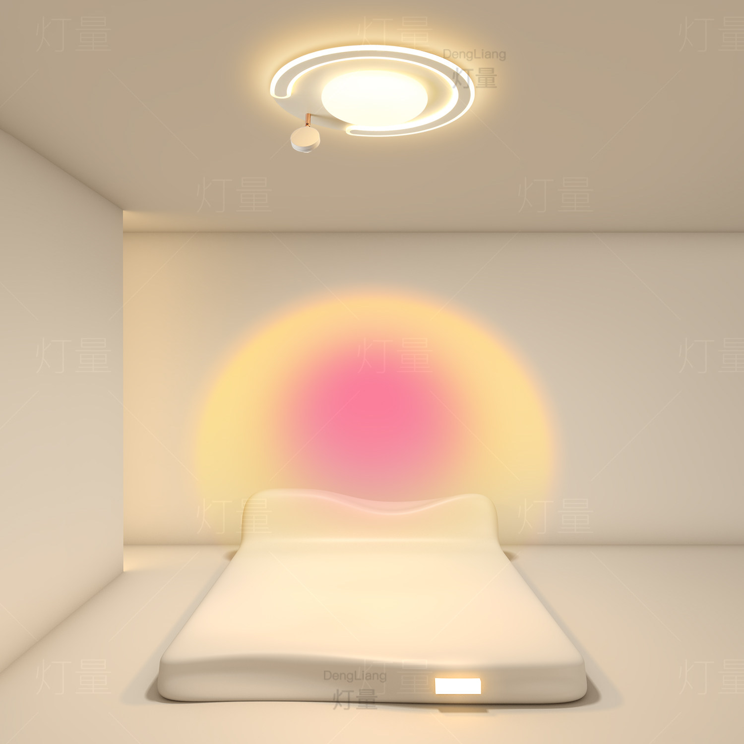 创意日落灯led卧室灯简约现代吸顶灯网红夕阳灯氛围客厅餐厅灯具,淘宝优惠券,粉丝福利购,淘宝优惠卷